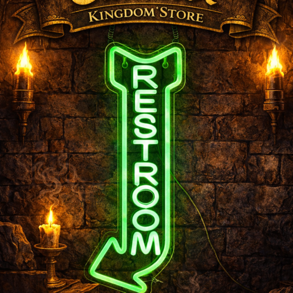 Cartel de Neón de Restroom