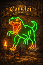 Cartel de Neón de T-Rex Dinosaurio