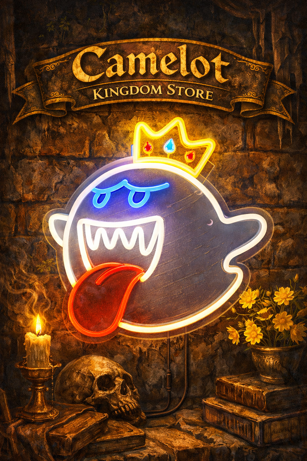 file_0000000087e471f5bd35b3fee84000a2 Cartel de Neón de King Boo - Imagen 1