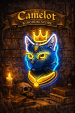 Cartel de Neón de Rey Gato