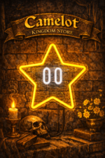 Cartel de Neón de la Estrella de Mario